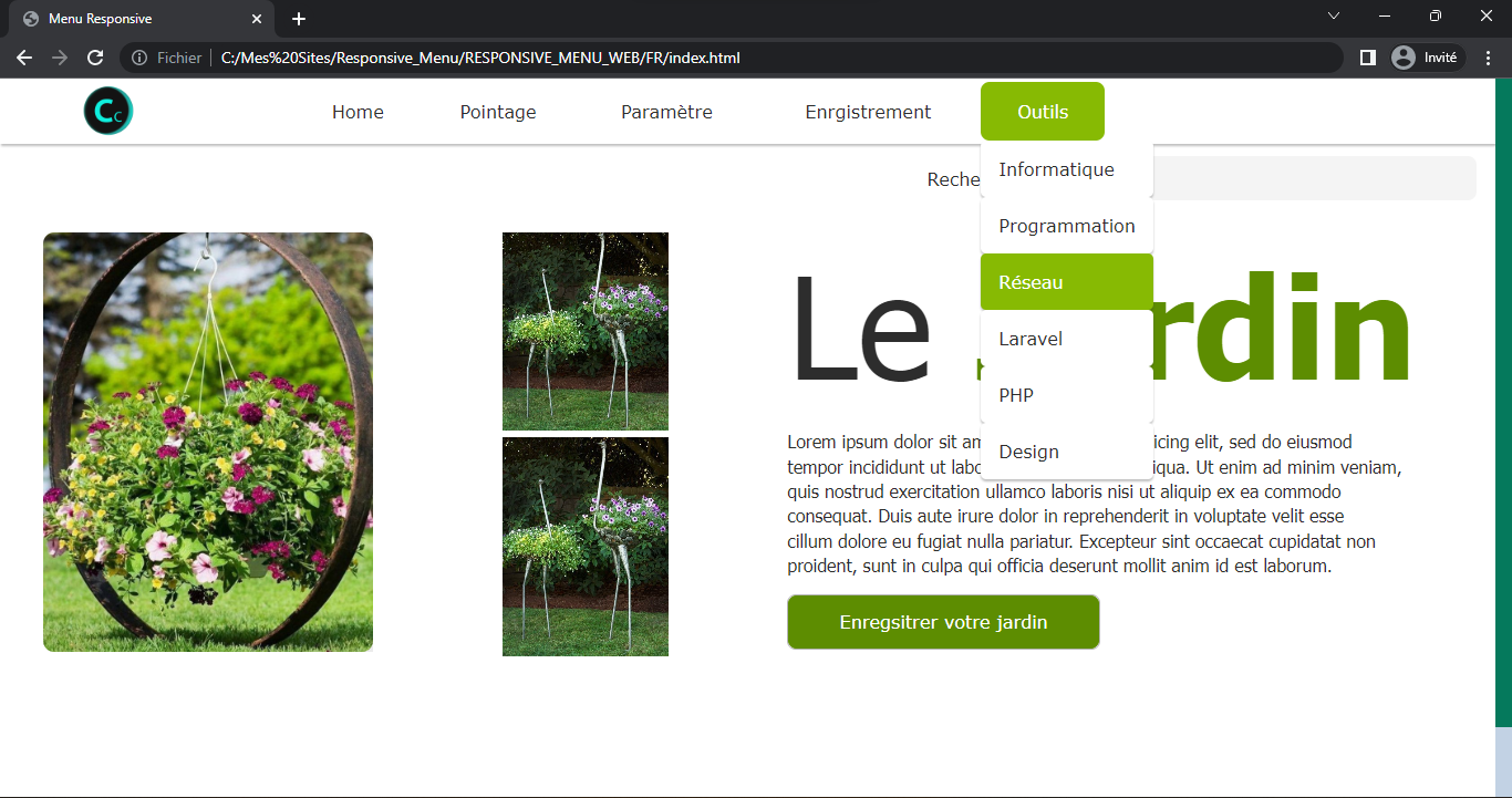 WEBDEV CSS  Menu Responsive & Personnaliser le scroll bar