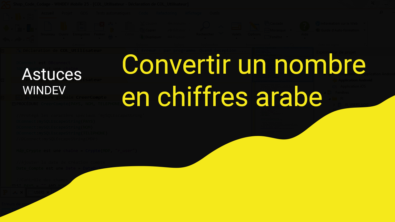 Convertir un nombre en chiffres arabe